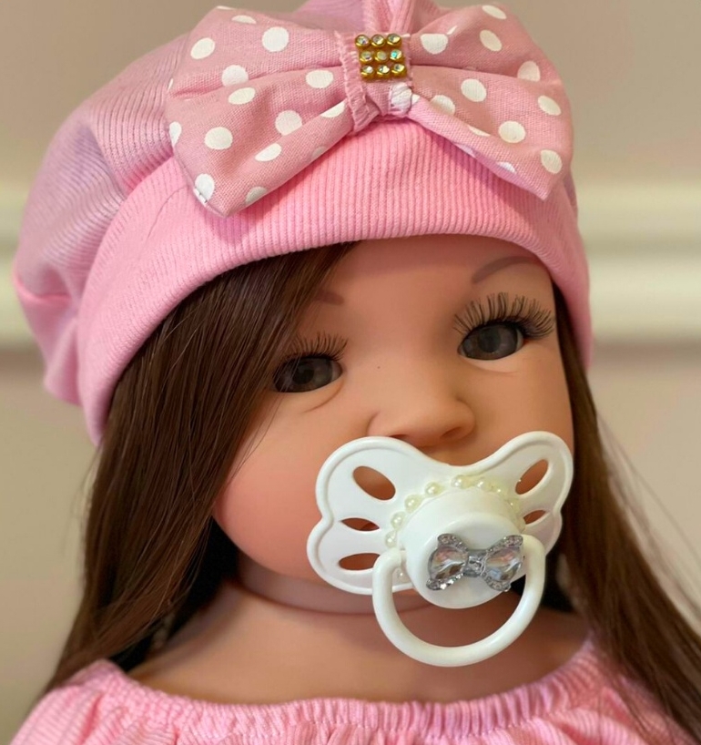 Boneca Bebê Reborn Alice Menina Realista de Silicone